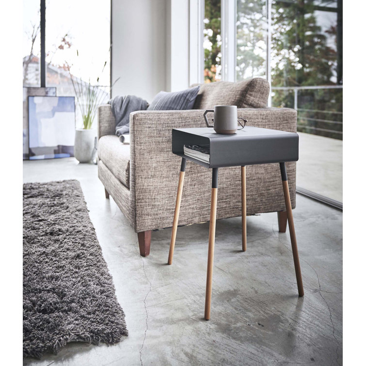 Yamazaki USA Yamazaki Home Tall Side Table With Storage Shelf